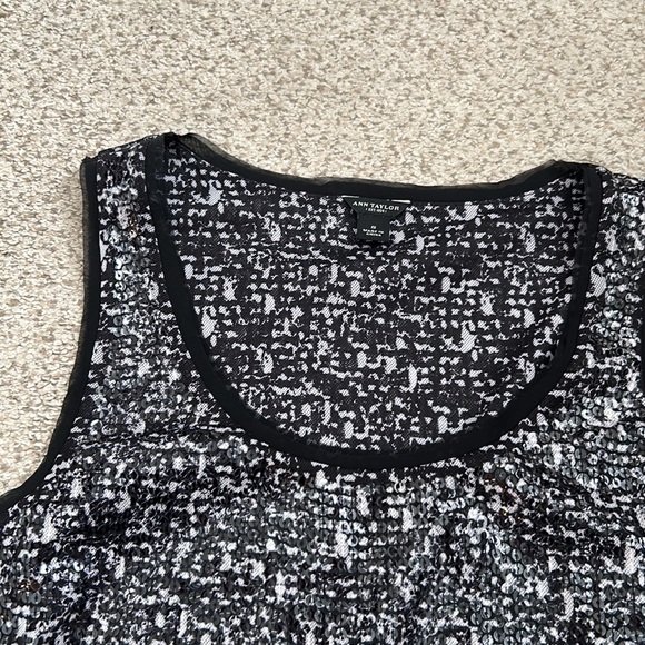 Ann Taylor Sleeveless Sequin Top, Small - Picture 4 of 11
